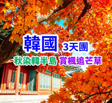 秋染韓半島 賞楓追芒草  韓國3天團